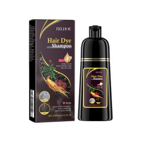 EELHOE Black Shampoo Natural Brown He Shou Wu Black Moisturizing Shampoo Cleansing & Repairing Softening Shampoo