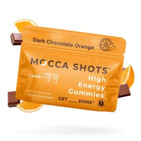 Mocca Shots Energy Gummies with Caffeine 12-Pack - Dark Chocolate Orange