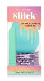 Sliick Acai Berry Microwave Wax Beads Kit For At Home Face and Body Hair Removal, 4 oz