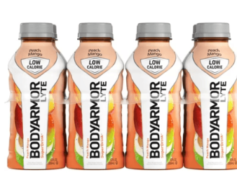 BODYARMOR Lyte Peach Mango Electrolyte Sports Drink, 12 fl oz, 8 Pack Bottles