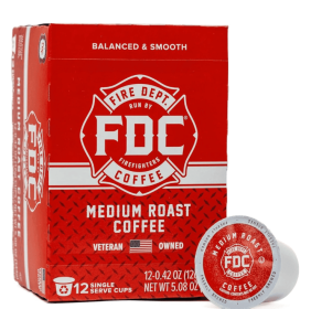 Fire Department Coffee, Original Medium Roast, Premium K-Cup Coffee Pods (12 Pack)