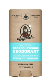 Dr. Squatch Coconut Castaway Natural Deodorant Aluminum Free Deodorant for Men, 2.65 Oz