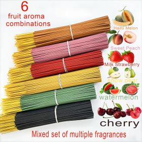 6-Pack of Approximately 120 High-Quality Fruit Scented Sticks - Including Watermelon, Sweet Peach, Cantaloupe, Cherry, Milk Strawberry, Sydney