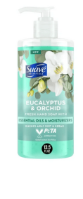 Suave Essentials Liquid Hand Soap, Refreshing Eucalyptus & Orchid, 13.5 fl oz
