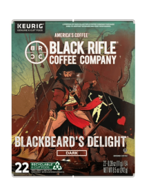 Black Rifle Coffee Company Blackbeard's Delight K Cups Pods, Dark Roast, 22 Ct