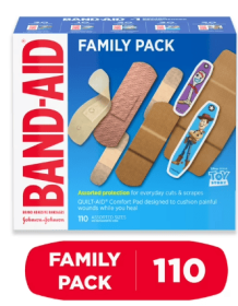 Band-Aid Brand Adhesive Bandage Family Variety Pack, Assorted, 110 Ct