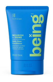 being NOURISH + SHINE Daily Clean Conditioner,Nourishes All Hair Types, Shea Aloe Extract 12 fl oz