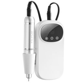 VEVOR Electric Rechargeable Nail Drill, 35,000RPM Portable Cordless Nail E File Machine, LCD-Display Acrylic Gel Grinder Tool with 6 Bits and 50PCS Sa