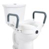 VEVOR Raised Toilet Seat, 5" Height Raised, 350 lbs Weight Capacity, for Round and Elongated Toilet, Twist Lock Installation,19.1" - 21.7" Adjustable