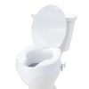 VEVOR Raised Toilet Seat, 4" Height Raised, 300 lbs Weight Capacity, Universal Toilet Seat Riser, Screw Rod Locking, with Toilet Seat, for Elderly, Ha