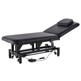Professional Electric Lift Massage Table, 0-45° Adjustable Backrest Medical Table Beauty Bed