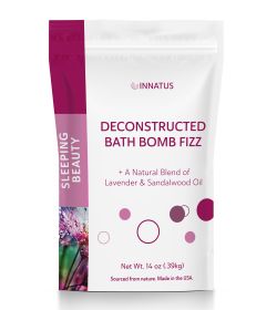 Sea Salt Fizzy Deconstructed Sleeping Beauty Bath Bomb – 14oz Bath Fizz – Infused with Lavender, Patchouli, Eucalyptus & Sandalwood Oils for Deep Rela