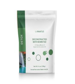 Sea Salt Fizzy Deconstructed Detox Bath Bomb – 14oz Bath Fizz – Infused with Spearmint, Lemon, Bergamot & Lavender Oils for Skin Cleansing & Relaxatio