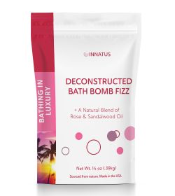 Sea Salt Luxury Bath Bomb – 14oz Bath Fizz – Infused with Peppermint, Geranium & Ylang Ylang Oils for Skin Hydration