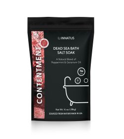 Dead Sea Soothing Bath Salt Soak with 21 Minerals – Relaxing, Detoxifying, and Nourishing for Skin – 14oz, Infused with Eucalyptus & Rosemary Oils – R