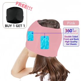 Gel Migraine Relief Cap 360° Hot Cold Headache Ice Hat Reusable Stress Pressure Mask Cold Therapy Head Wrap for Tension Headache Relief, Sinus Pressur
