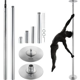 VEVOR Professional Dancing Pole, Spinning Static Dancing Pole Kit, Portable Removable Pole, 45mm Heavy-Duty Stainless Steel Pole, Height Adjustable Fi