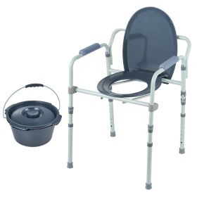 Bedside Commode with Wider Toilet Seat and 350 LBS Capacity