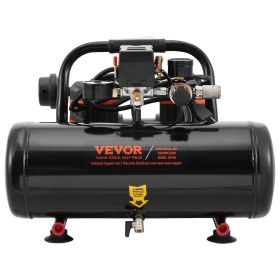 VEVOR Air Compressor Compact Portable Oil Free Compressor 2 Gallon 8bar