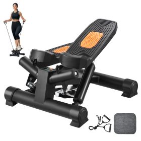 Stair Stepper, Mini Stepper for Exercise at Home, Hydraulic Fitness Twist Stepper with Resistance Bands, Full Body Workout Cardio Equipment, Stair Cli
