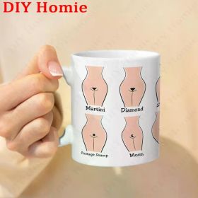 A 1pc Set, 11-Ounce Funny Hair Removal Style Guide Mug - Featuring Martini, Diamonds, Fine Lines, Brazilian Triangle,