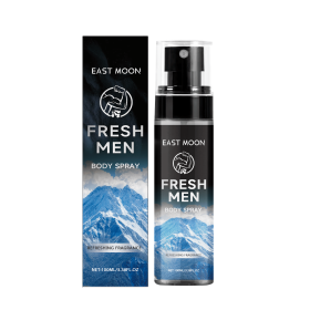 East Moon Men's Body Spray - Body moisturizing, long-lasting fragrance, portable, elegant and refreshing spray
