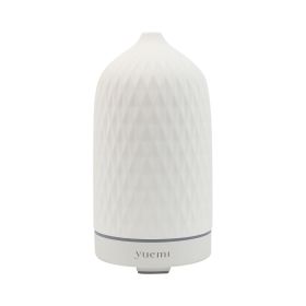 YUEMI Zen Breeze Essential Oil Diffuser Ultrasonic Aromatherapy Diffuser 160ml Ceramic Stone Aroma Diffuser with 7 Colors LED Night Light 4 Timer Sett