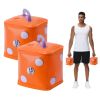 Travel Weight, Water Filled Dumbbells Set, Fitness Exercise Dice 15 lbs, for Strength Training, Core Training (orange)