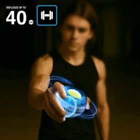 DFX Powerball Blue Gyro Exerciser – LED Lighted Wrist & Arm Strength Trainer with Dynamic Resistance