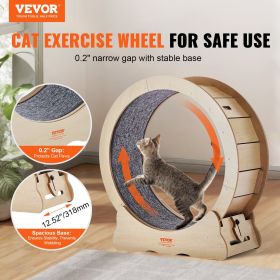 VEVOR Large Cat Exercise Wheel – 29.5” Indoor Cat Treadmill with Detachable Carpet & Cat Teaser