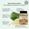 Pride of India – Dry Mango Powder - Amchur for Flavor and Taste – Gourmet Indian Spice - No Fillers or Artificial Colorants - Easy to Store – 8oz. Med