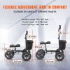 VEVOR Folding Knee Scooter, Aluminum Steerable Knee Walker with Height-Adjustable Handlebar & Knee Pad, 12" All-Terrain Wheels, Dual Brakes, Leg Recov