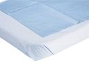 Disposable Stretcher Sheets 40 X 72. Pack of 50 Disposable Bed Sheets 40x72 Blue Bed Covers Tissue/Poly Table Sheets for Hospitals, Salons, Spa Clubs,