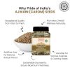 Pride of India | Ajwain Seed Whole 6 oz (170 gm) Medium Dual Sifter Jar | Gourmet Carom Seeds | Flavoring agent for Savory Dishes | Aromatic & Nutrien