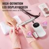 VEVOR Electric Rechargeable Nail Drill, 35,000RPM Portable Cordless Nail E File Machine, LCD-Display Acrylic Gel Grinder Tool with 6 Bits and 50PCS Sa