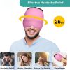 Gel Migraine Relief Cap 360° Hot Cold Headache Ice Hat Reusable Stress Pressure Mask Cold Therapy Head Wrap for Tension Headache Relief, Sinus Pressur