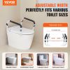 VEVOR Toilet Safety Rail, 300LBS Capacity Toilet Seat Frame, Adjustable Width Fit Most Toilets, Easy Installation, Toilet Handles Grab Bars with Padde