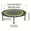(DS-1039-Green)661 lbs Fitness Trampoline Get in Shape At Home or In The Garden with Our 40 inch Mini Exercise Trampoline - Stable and Fun ASTM F381-1