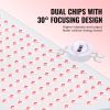 VEVOR Red Light Therapy for Whole Body, 300 Dual-Chip LEDS, 10Hz/40Hz Pulse, 3 Timing Setting, Red 660nm & Near Infrared 850nm Light Therapy Panel for