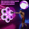 Six-button boxing target - white main body - white buttons - purple light - black eva