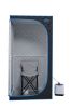 Portable Black Full Size Steam Sauna tent–Personal Home Spa, with Steam Generator, Remote Control, Foldable Chair, PVC pipes. Easy to Install,fast hea