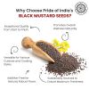 Pride of India | Black Mustard Seed 12 oz (340 gm) Medium Dual Sifter Bottle | Gourmet & Vegan Indian Spice | Pungent/Spicy Flavor | Dry Seasoning | G