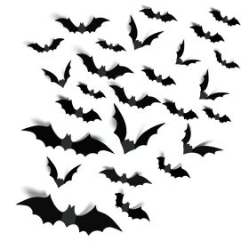 Halloween Party Decor 180 Realistic 3D Black Bat Stickers for  Creepy Home Decor