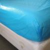 Blue Disposable Massage Table Sheets, 82.6 x 35.4 x 7.8 Inches. Pack of 10 Disposable Bed Sheets for Massage Table with Elastic Band. Waterproof CPE T