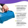 Blue Disposable Massage Table Sheets, 82.6 x 35.4 x 7.8 Inches. Pack of 10 Disposable Bed Sheets for Massage Table with Elastic Band. Waterproof CPE T