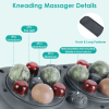 Stone Abdominal Massager - Dual Rotating Heads with 6 Red Lights, 5 Modes, 3 Speeds, 3 Heat Settings