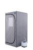 Portable Grey Mini Plus style Steam Sauna tent–Personal Home Spa, with Steam Generator, Remote Control, Foldable Chair, PVC pipes. Easy to Install,fas
