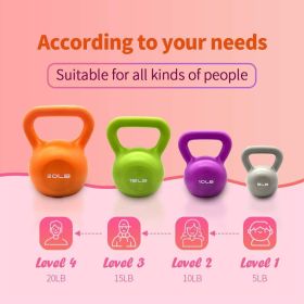 Kettlebell Weight Set for Women – Vinyl Coated Strength Training Weights