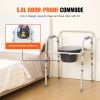 Bedside Commode with Wider Toilet Seat and 350 LBS Capacity