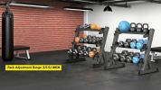 3-Tier Dumbbell Rack Stand: Holds 5-50lb weights with a 1100 lb max capacity. Designed specifically for dumbbell storage.